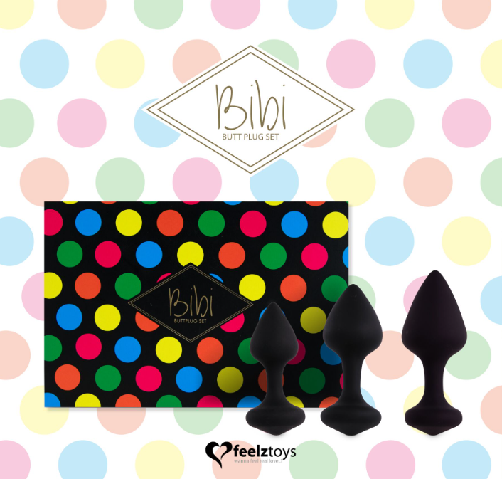     FeelzToys — Bibi Butt Plug Set 3 pcs Black