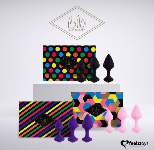     FeelzToys — Bibi Butt Plug Set 3 pcs Black,  