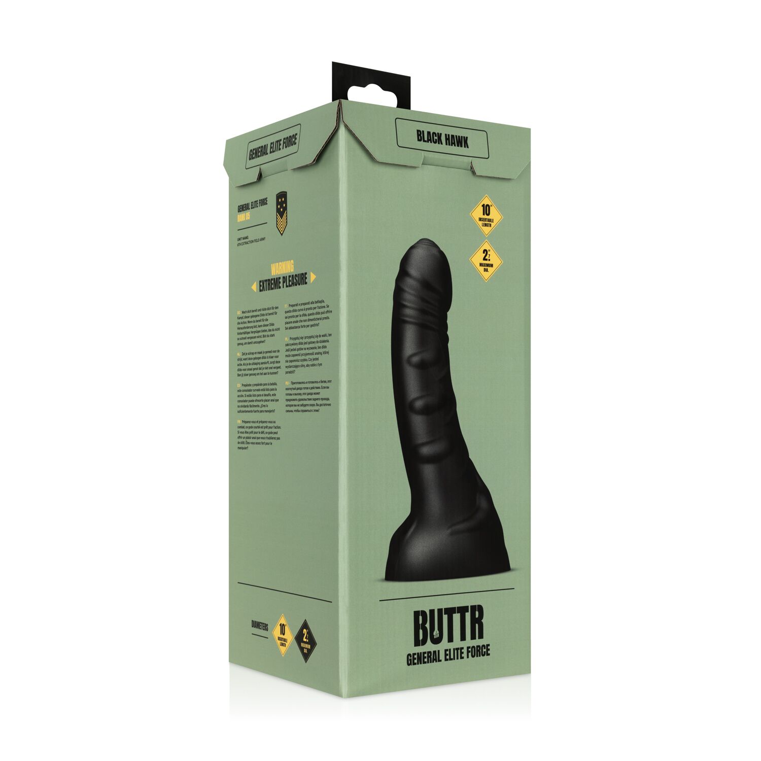 ������������ BUTTR &mdash; Black Hawk Curved Anal Dildo