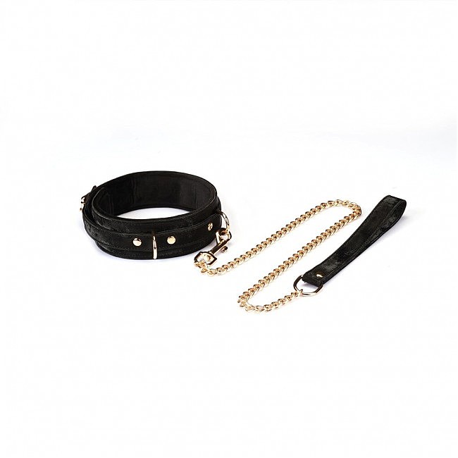   Liebe Seele Boudoir Amor Collar with Leash Black