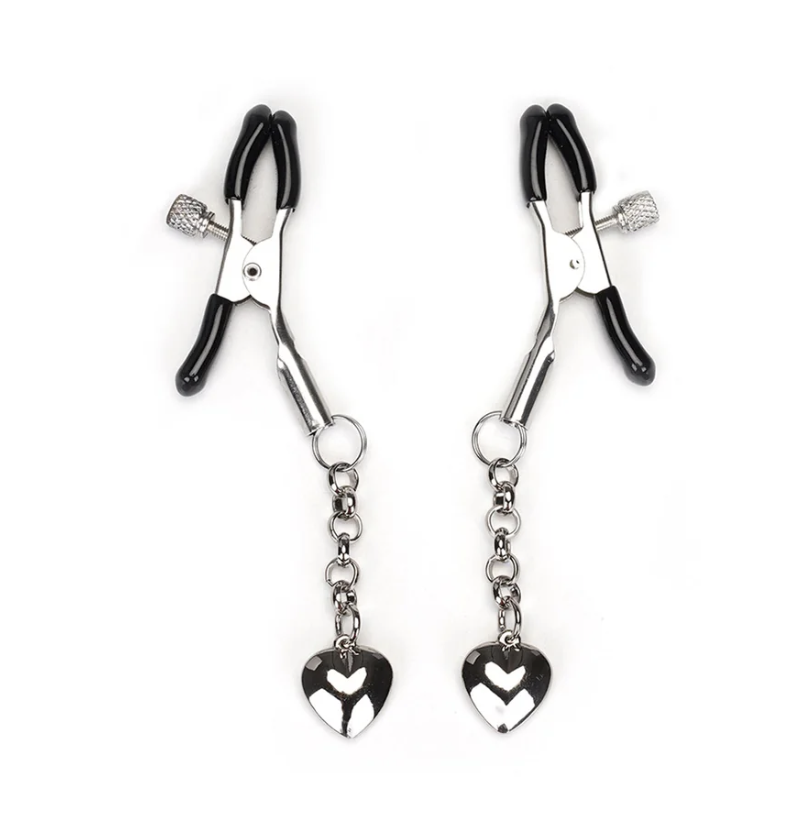 ������ ��� ������ Liebe Seele Solid Heart Nipple Clamps Silver
