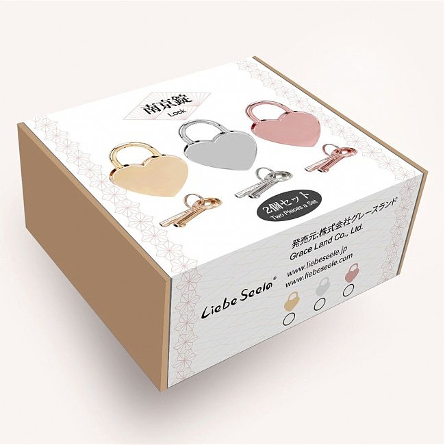  Liebe Seele Heart Shape Padlock Gold (2 )