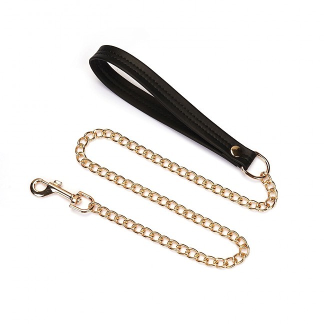    Liebe Seele Black Organosilicon Collar with Leash, 