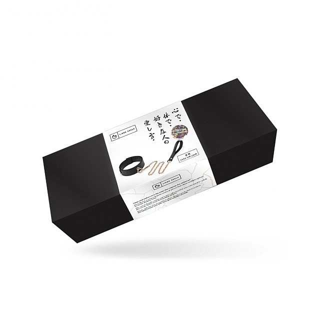    Liebe Seele Black Organosilicon Collar with Leash, 