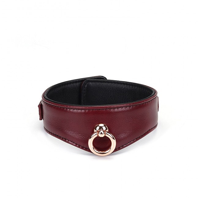     Liebe Seele Wine Red Curved Collar, -