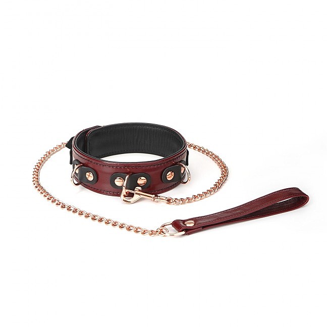     Liebe Seele Wine Red Collar and Leash, 3   