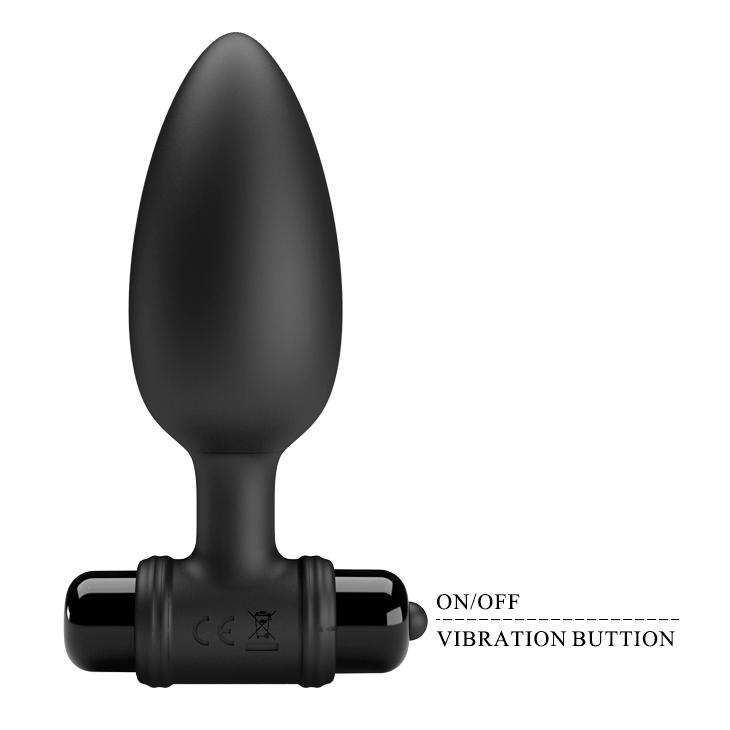     Pretty Love Vibra Butt Plug II Black, 11,8  3,8 