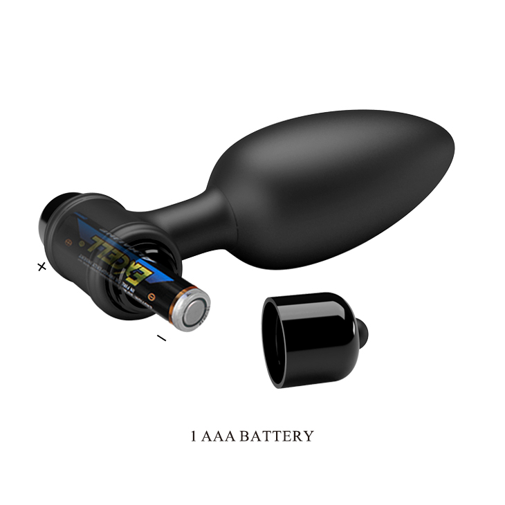     Pretty Love Vibra Butt Plug II Black, 11,8  3,8 