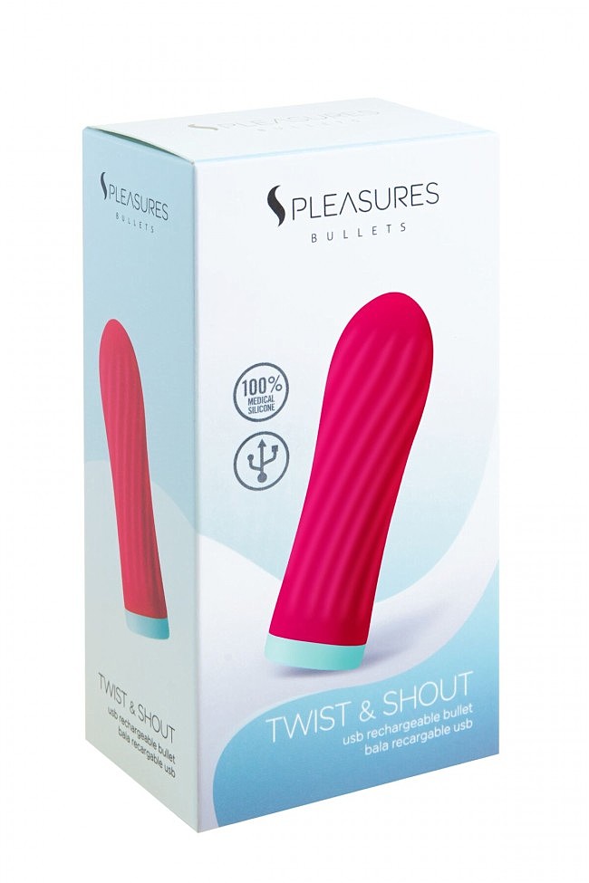  S Pleasures Bullets Twist & Shout Cerise,  , 10 , 8,5  2,5 
