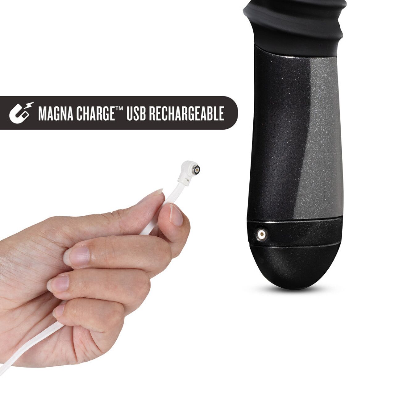  Temptasia by Blush Lazarus Thrusting Dildo Black, 3  , 25,4  3,8 