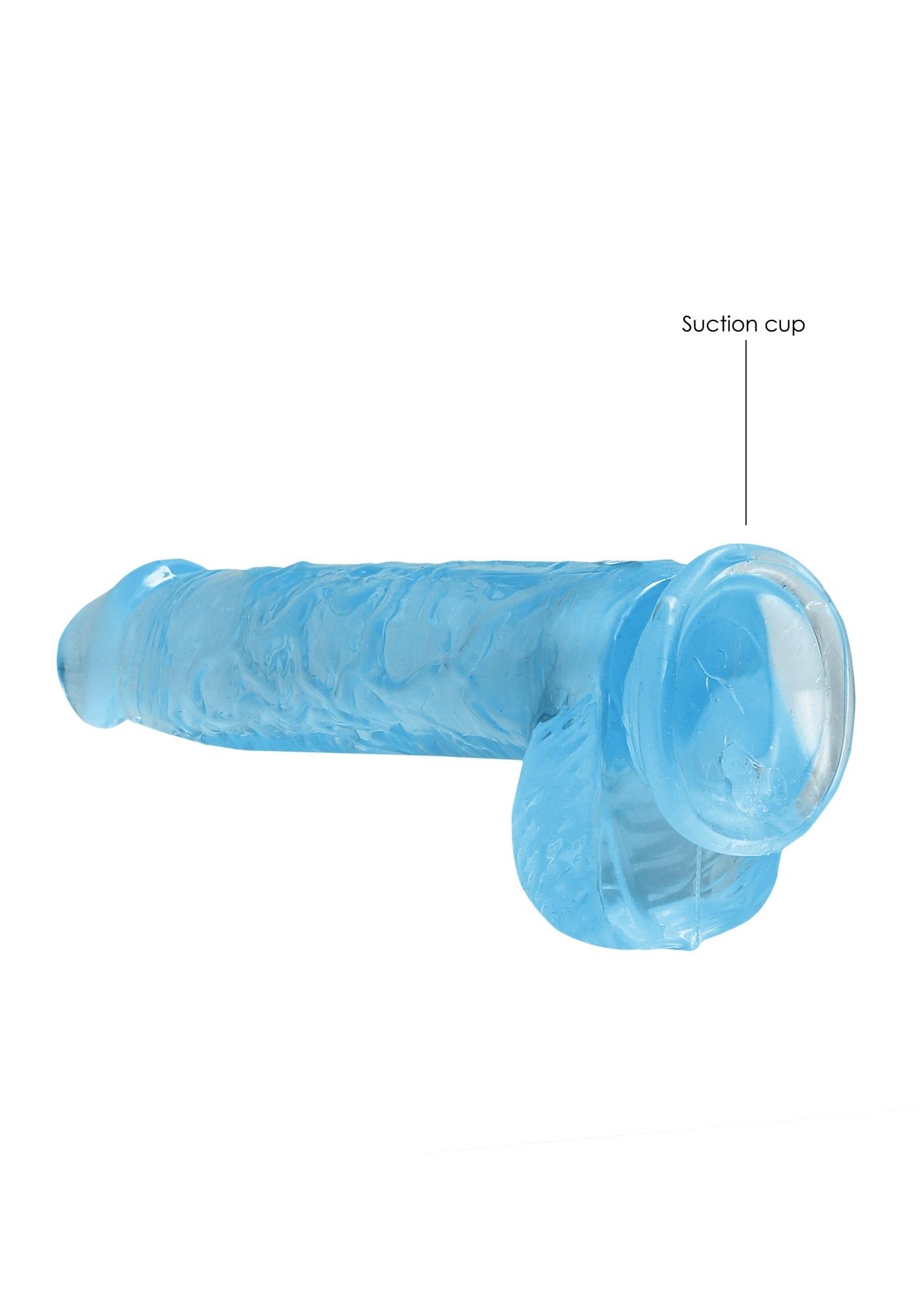     Realrock Dildo With Balls Blue, 17  2,5 