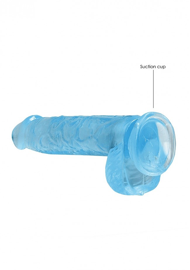     Realrock Dildo With Balls Blue, 17  2,5 