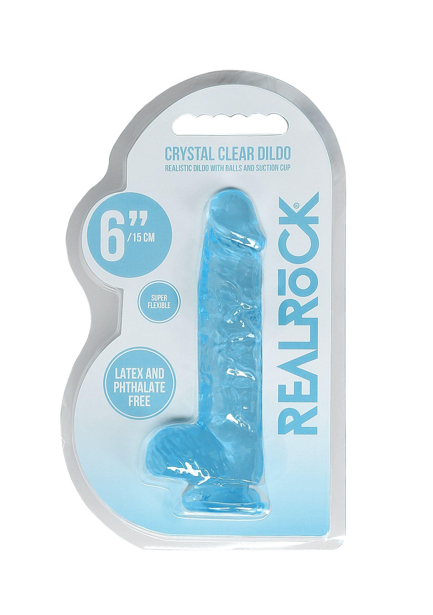     Realrock Dildo With Balls Blue, 17  2,5 