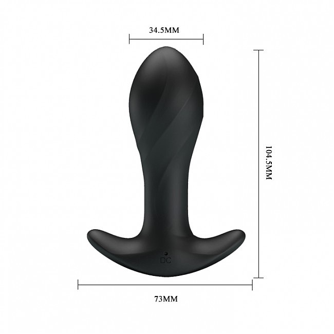     Pretty Love Anal Plug Vibrating Massager Black, 10,45  3,45 