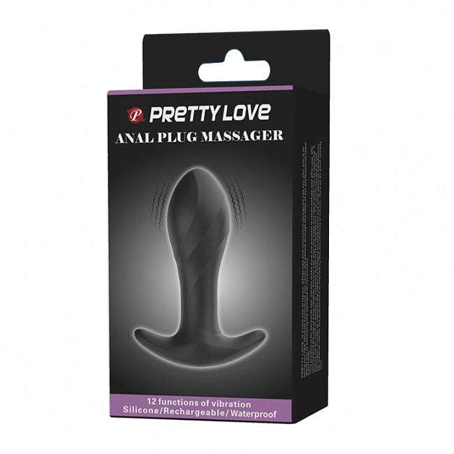     Pretty Love Anal Plug Vibrating Massager Black, 10,45  3,45 