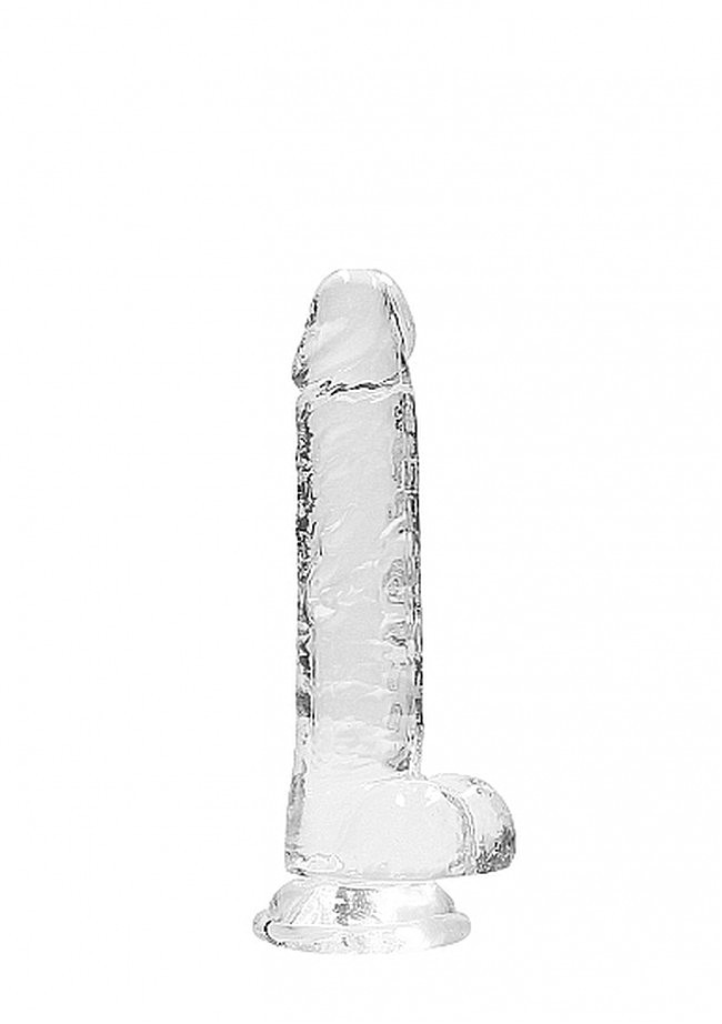    Realrock Dildo With Balls Transparent, , 19  3,5 