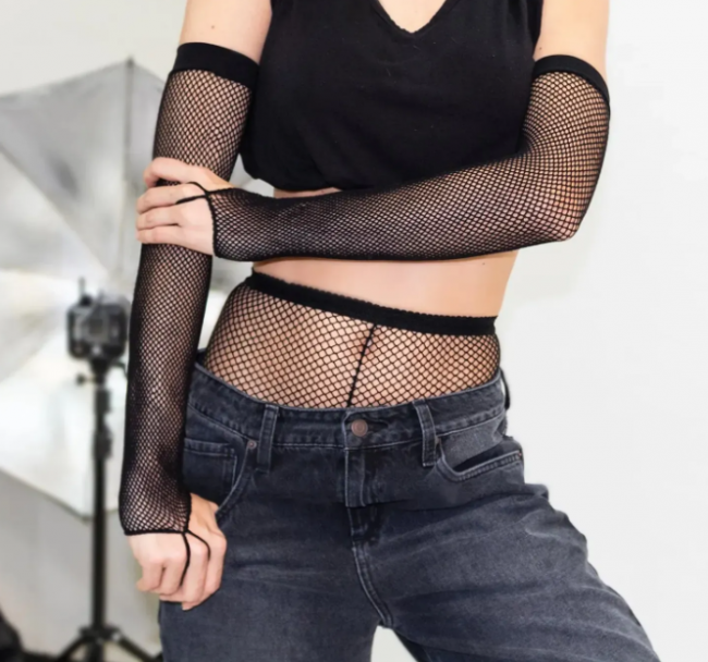   Leg Avenue Fishnet Arm Warmers black