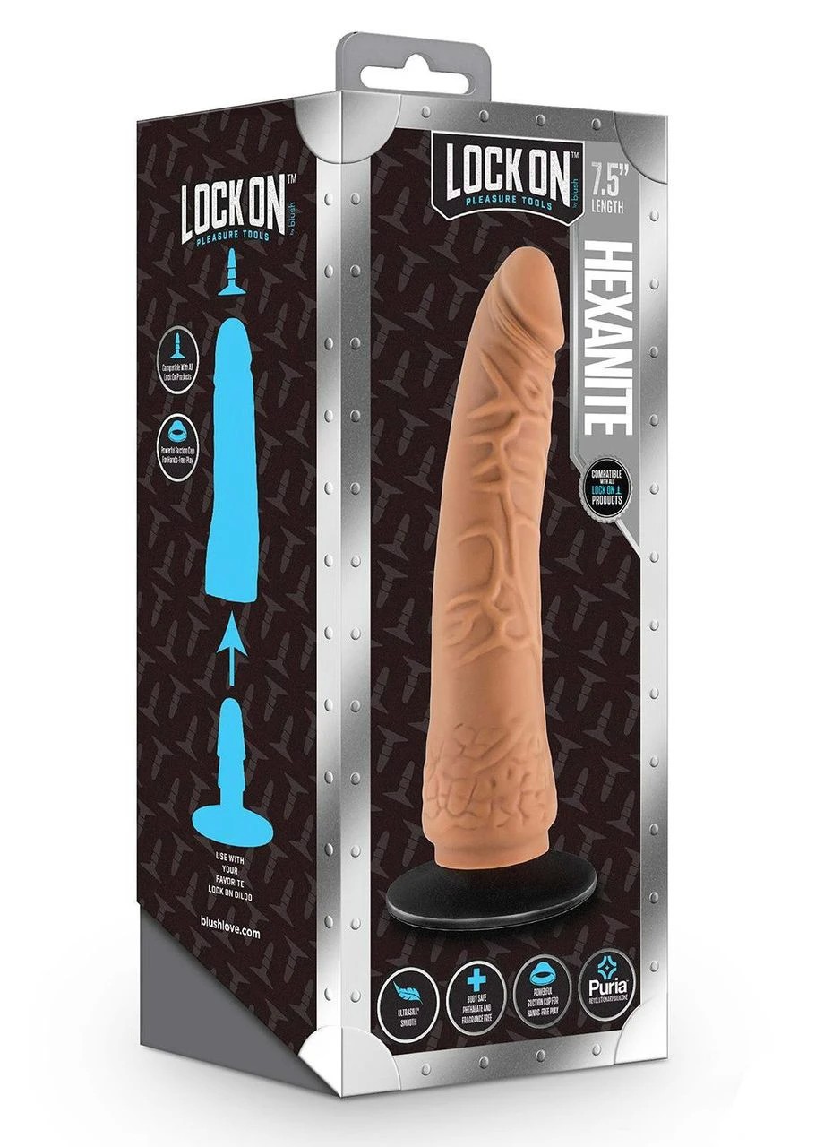    Blush Hexanite Dildo With   Lock On, 19  5 