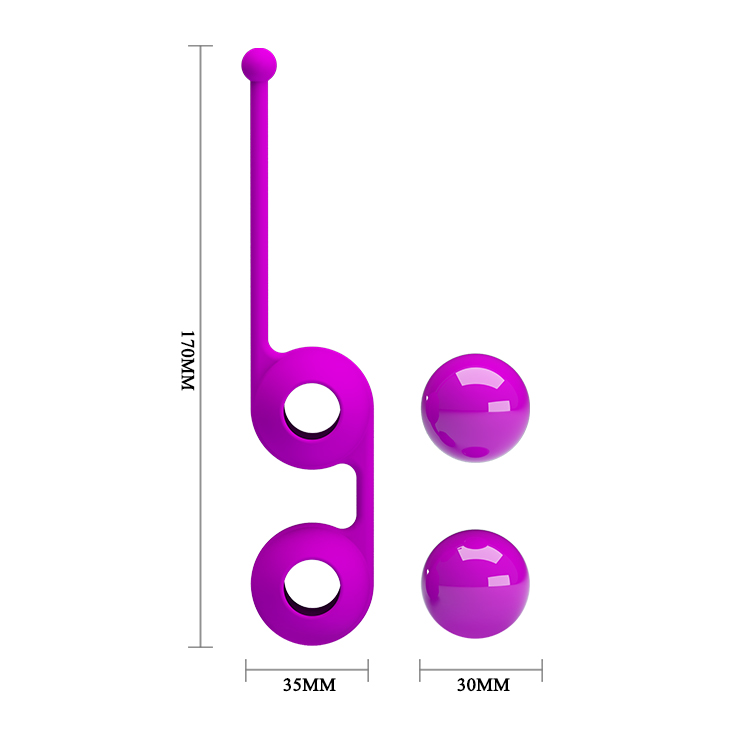 	      Pretty Love Kegel Tighten Up Balls III Purple, 17  3,5 