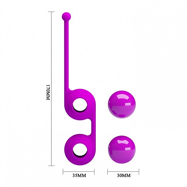 	      Pretty Love Kegel Tighten Up Balls III Purple, 17  3,5 