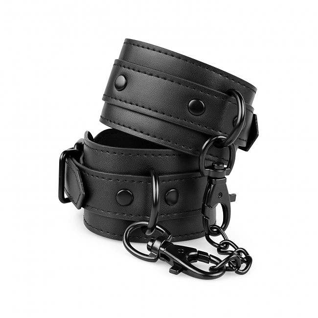 Bedroom Fantasies: Faux Leather Handcuffs One Size, 