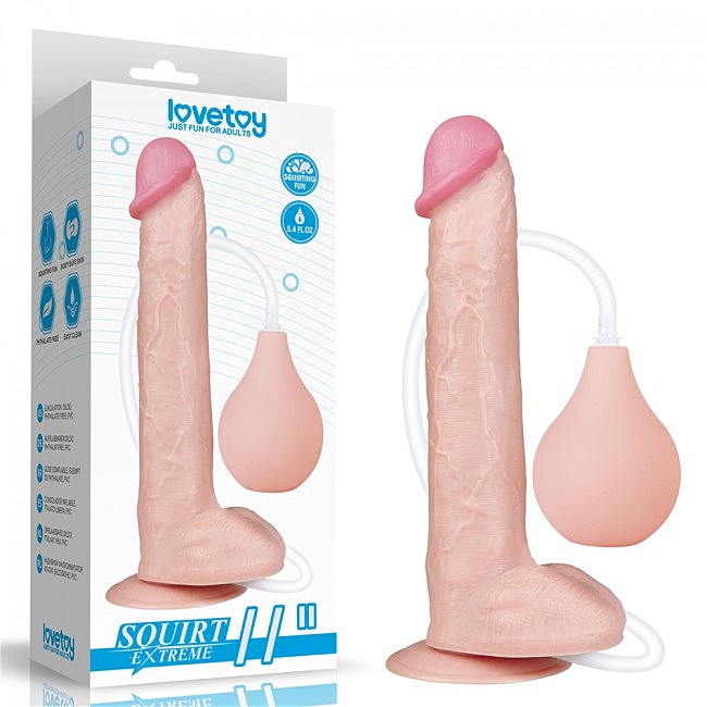   Squirt Extreme Dildo Flesh LoveToy, 28  4,8 