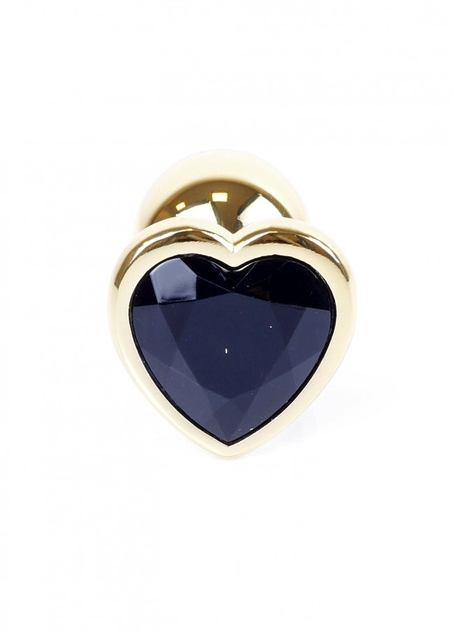     Jewellery Gold Heart Plug Black, -, 7  2,7 