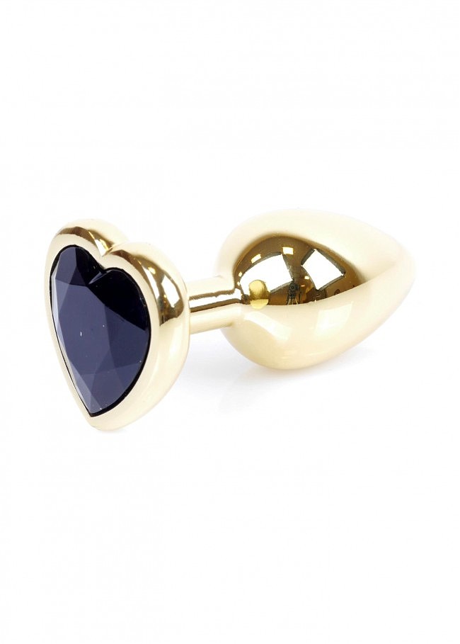     Jewellery Gold Heart Plug Black, -, 7  2,7 