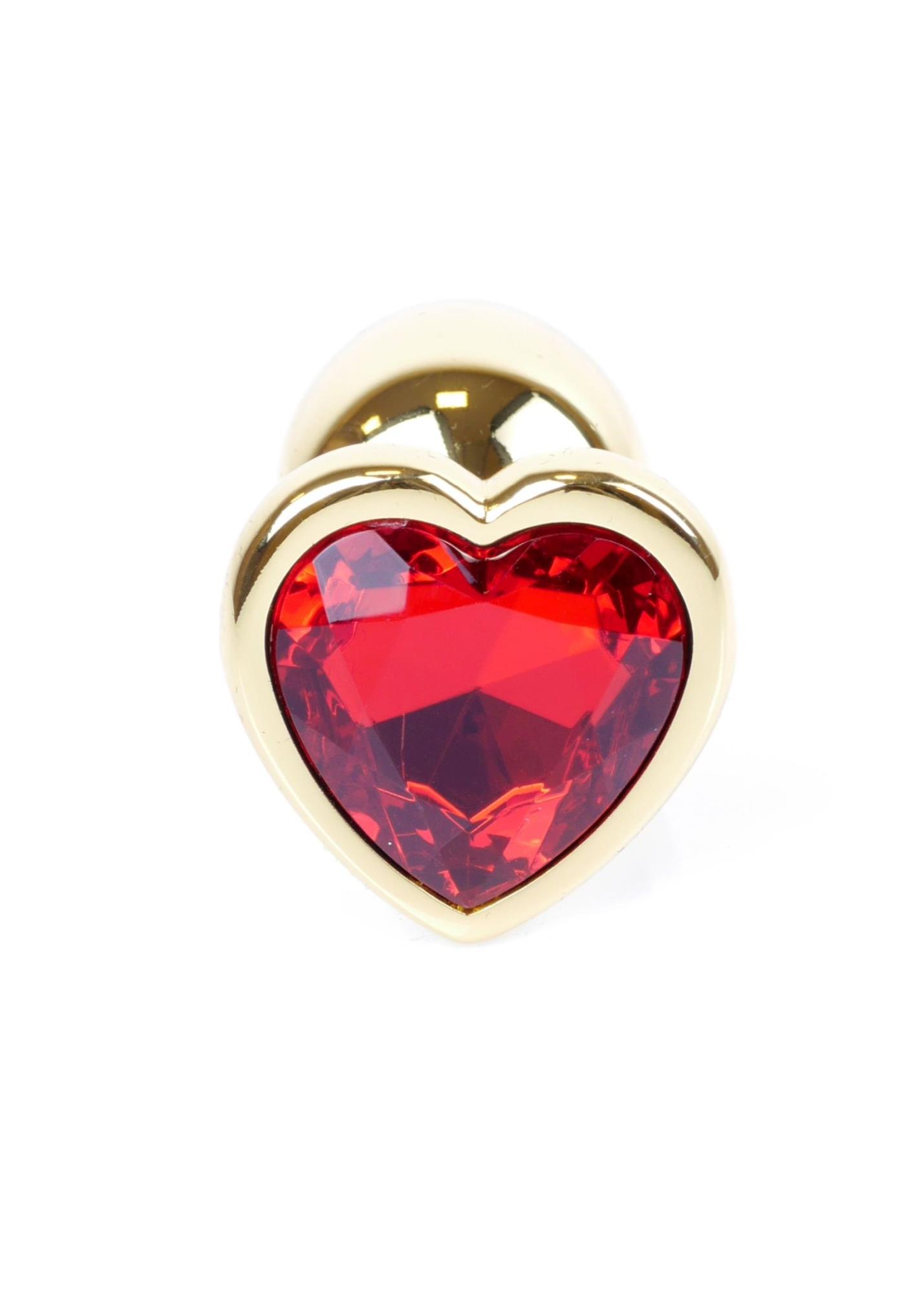     Jewellery Gold Heart Plug Red, -, 7  2,7 