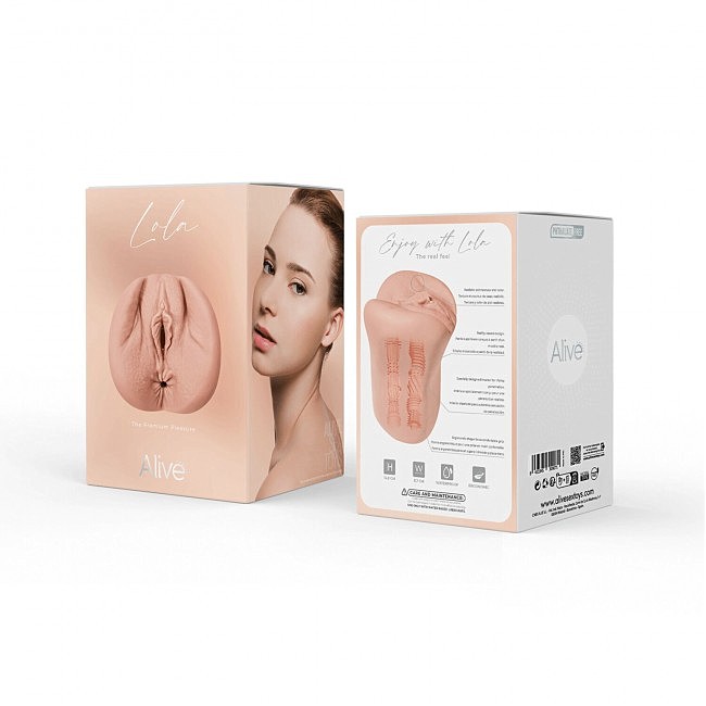 - +  Alive Lola Super Realistic Masturbator L Flesh,  , 14,9 &#215; 8,7 