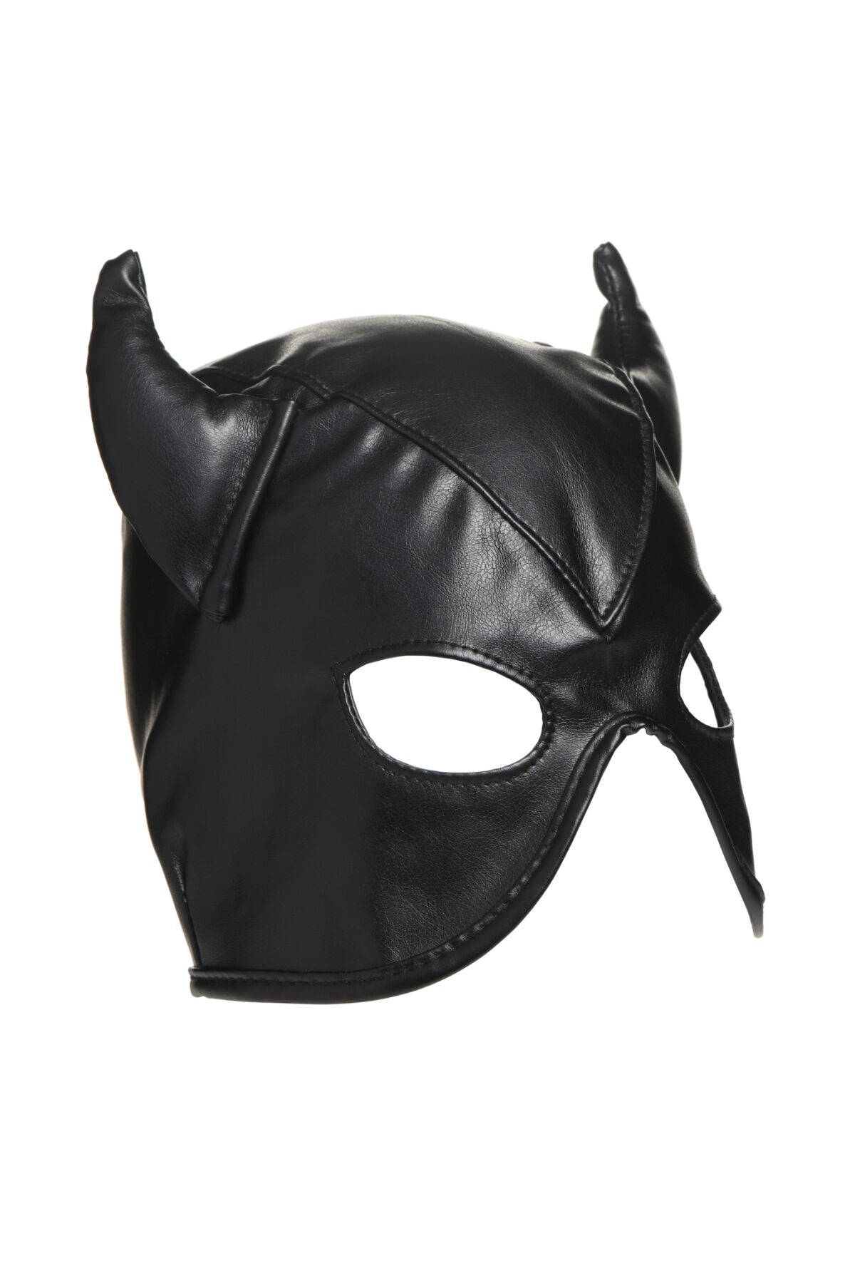 	    Master Series Dungeon Demon Bondage Mask with Horns