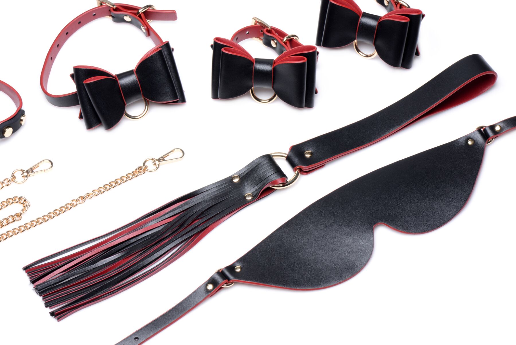      Master Series Bow Luxury BDSM Set With Travel Bag, 11 