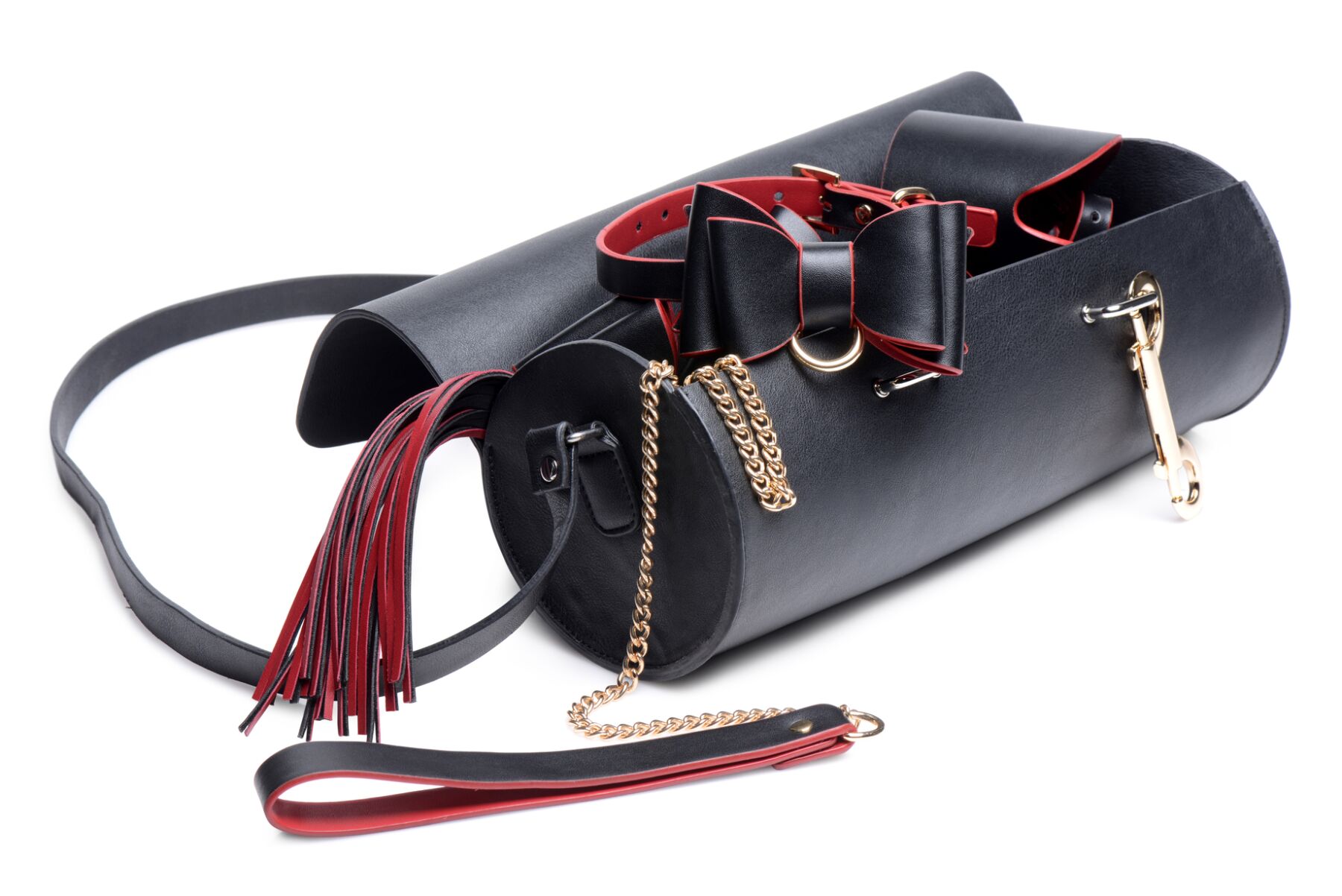      Master Series Bow Luxury BDSM Set With Travel Bag, 11 