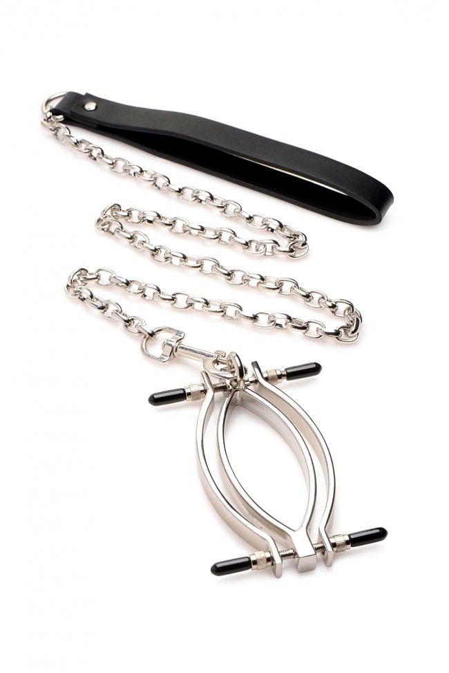       Master Series Pussy Tugger Adjustable Vagina Clamp with Chain