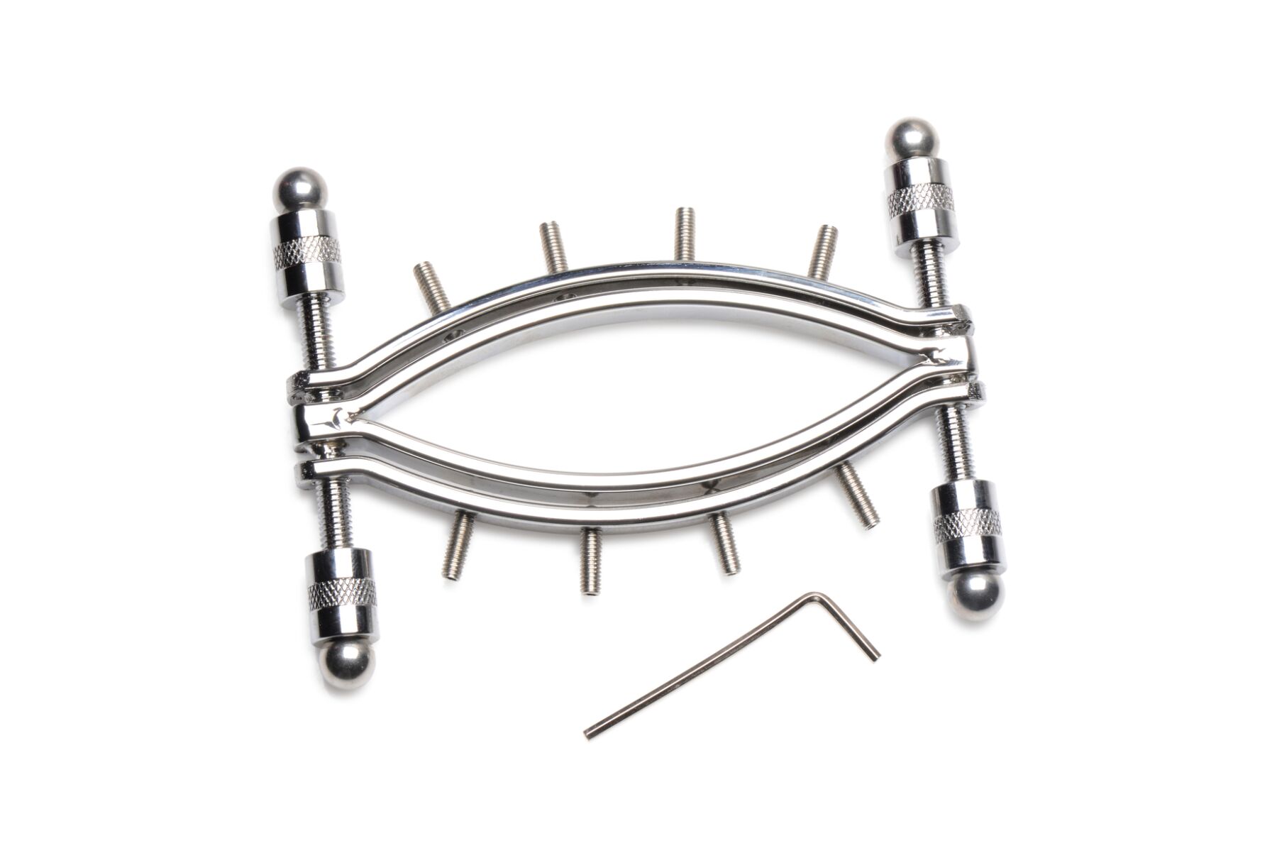     Master Series Spread Em Poker Vagina Clamp with Adjustable Pressure Screws, 