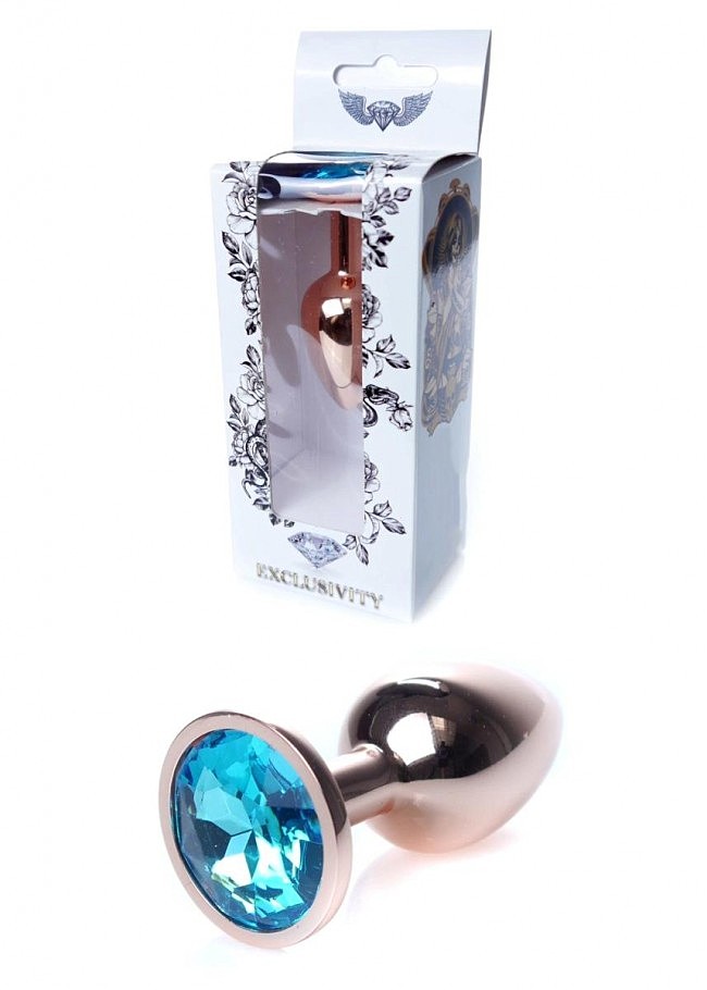   Jewellery Red Gold Plug Light Blue, , 7  2,7 