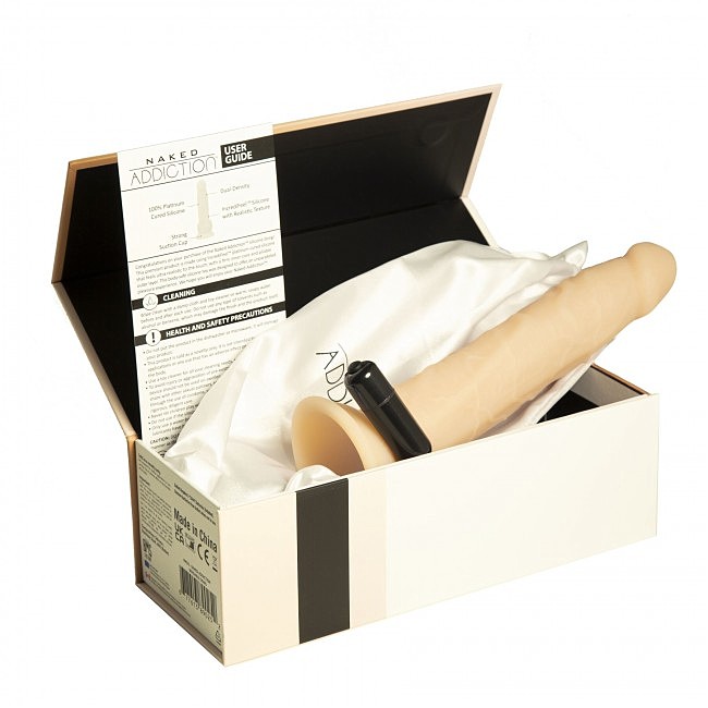  Naked Addiction Silicone Dual Density Bendable Dildo Vanilla,   