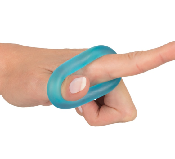    Stretchy Cockring Frosted Blau  