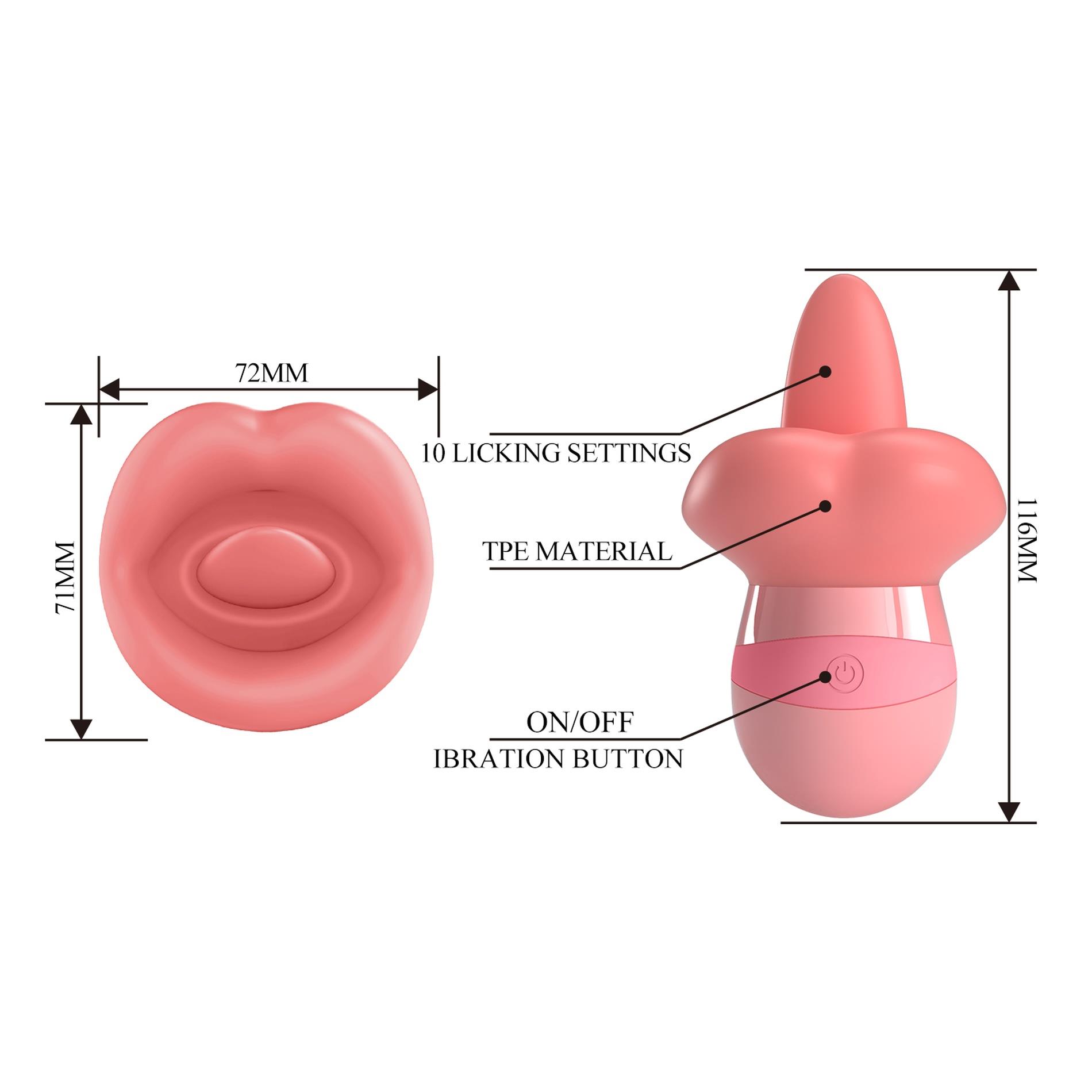    Pretty Love Kylee Pink 10 licking settings, 11,6  7,1 