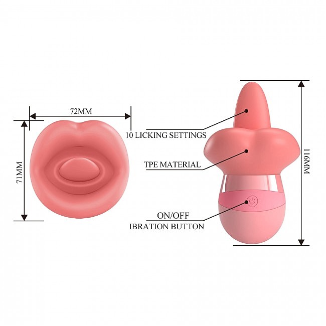    Pretty Love Kylee Pink 10 licking settings, 11,6  7,1 