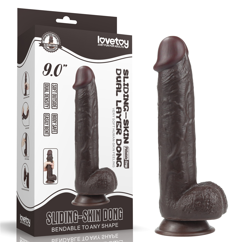    Sliding-Skin Dual Layer Dong 9 Black,   , 23,5  4,5 