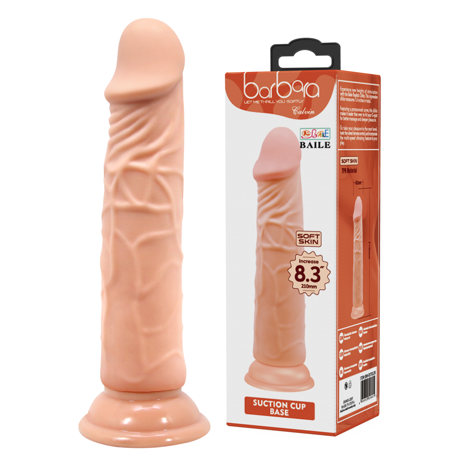    Barbara Calvin Dildo 8,3 Flesh, 21  4,2 