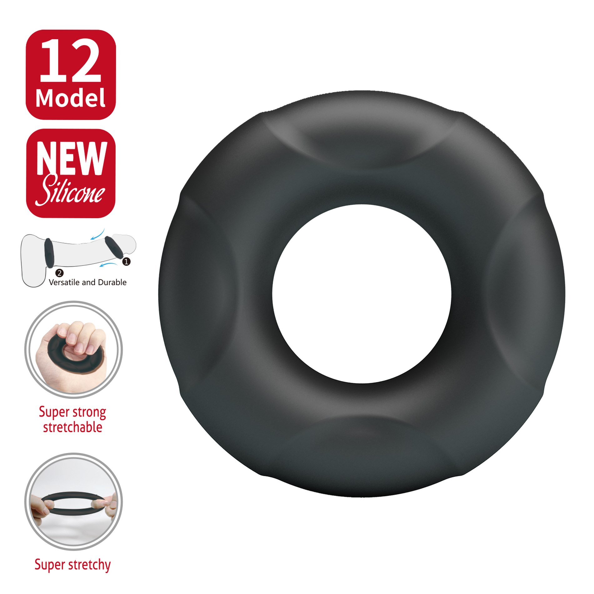      Crazy Bull ARVELL Super Soft Silicone Ring, 6  2,8  1,8 