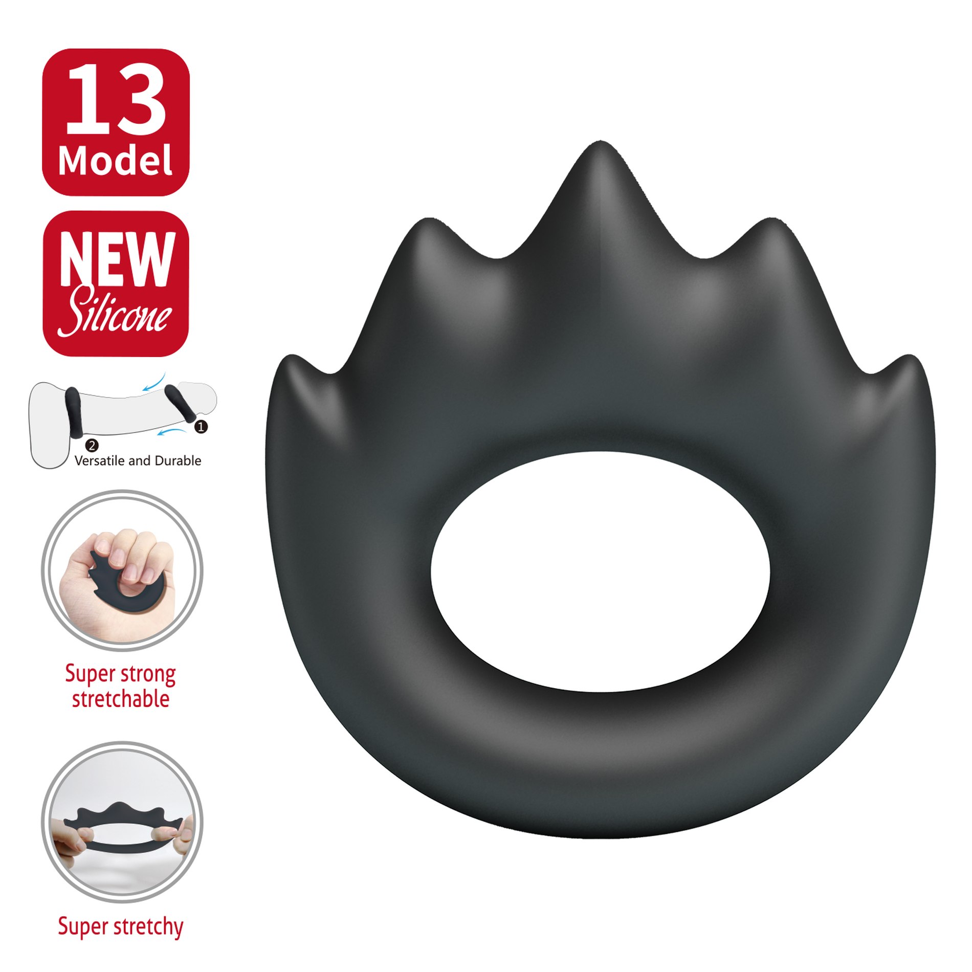      Crazy Bull HABERT Super Soft Silicone Ring, 