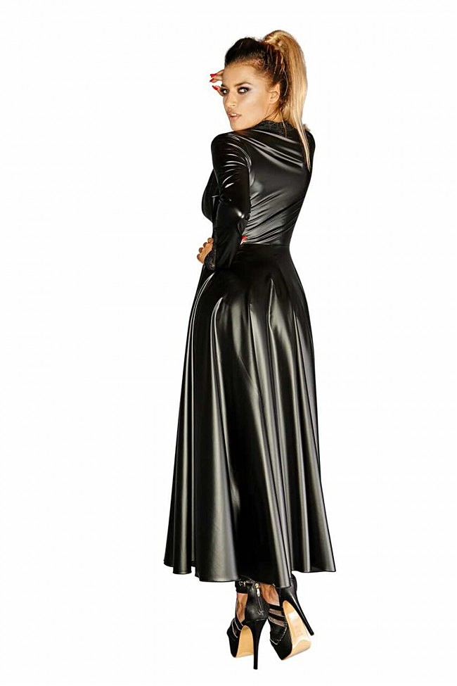 -    Noir Handmade F128C Powerwetlook gown coat