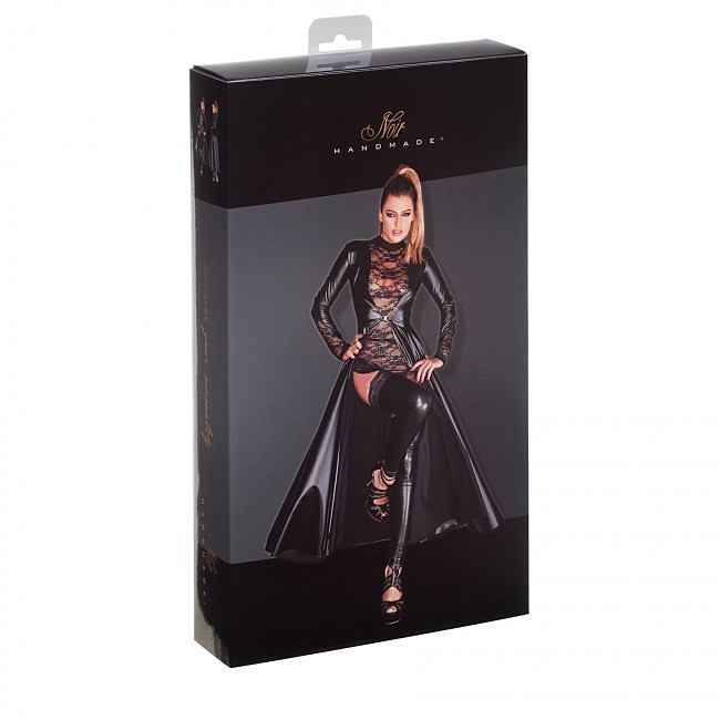 -    Noir Handmade F128C Powerwetlook gown coat