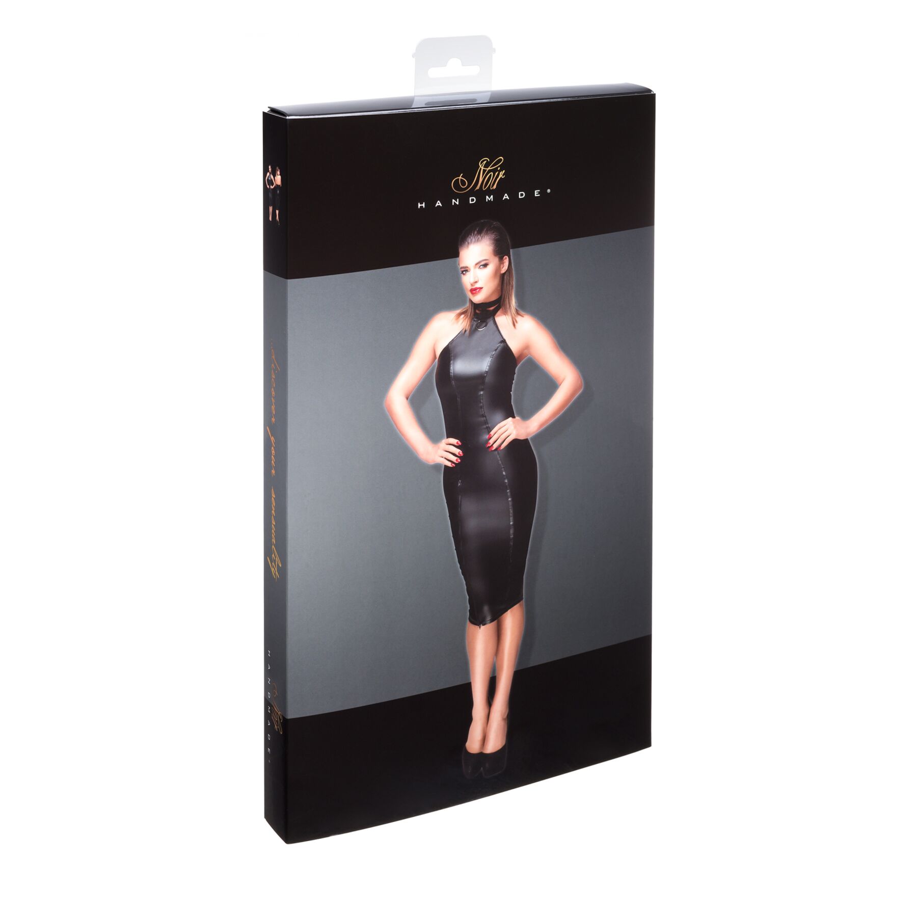 -    Noir Handmade F160 Powerwetlook pencil dress,  
