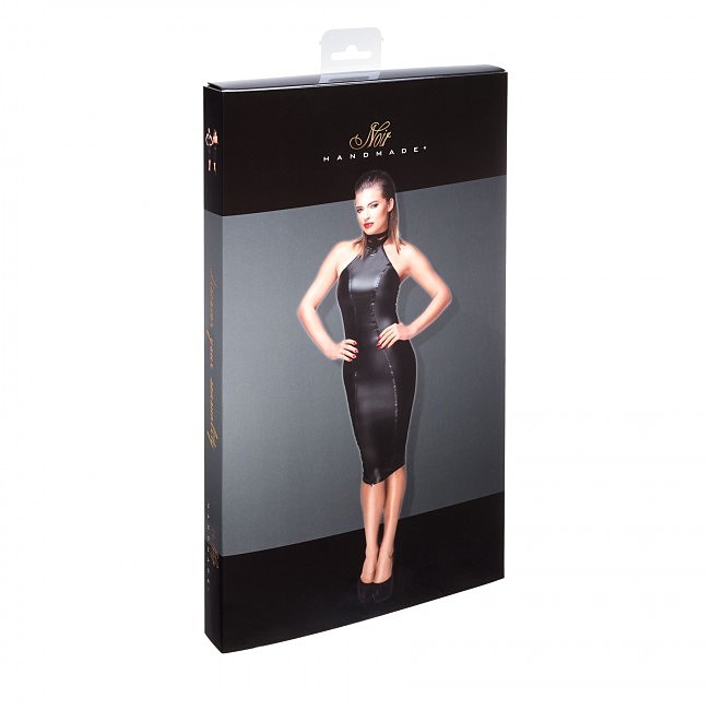-    Noir Handmade F160 Powerwetlook pencil dress,  