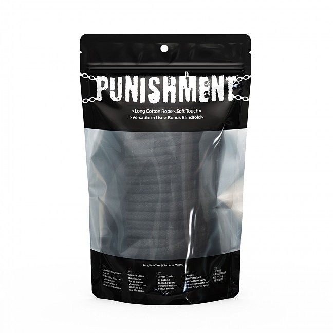    Punishment Bondage Rope Black,  , 9,8 