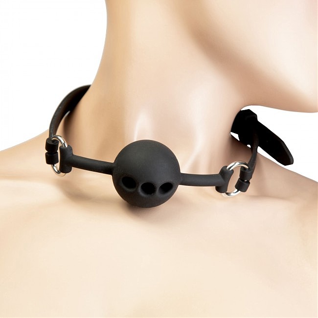 	  Punishment Silicone Ball Gag Black,  